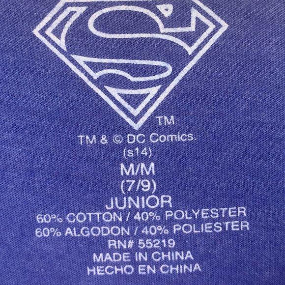 DC Comic Supergirl Tee EUC sz M (7/9) junior - Picture 4 of 5